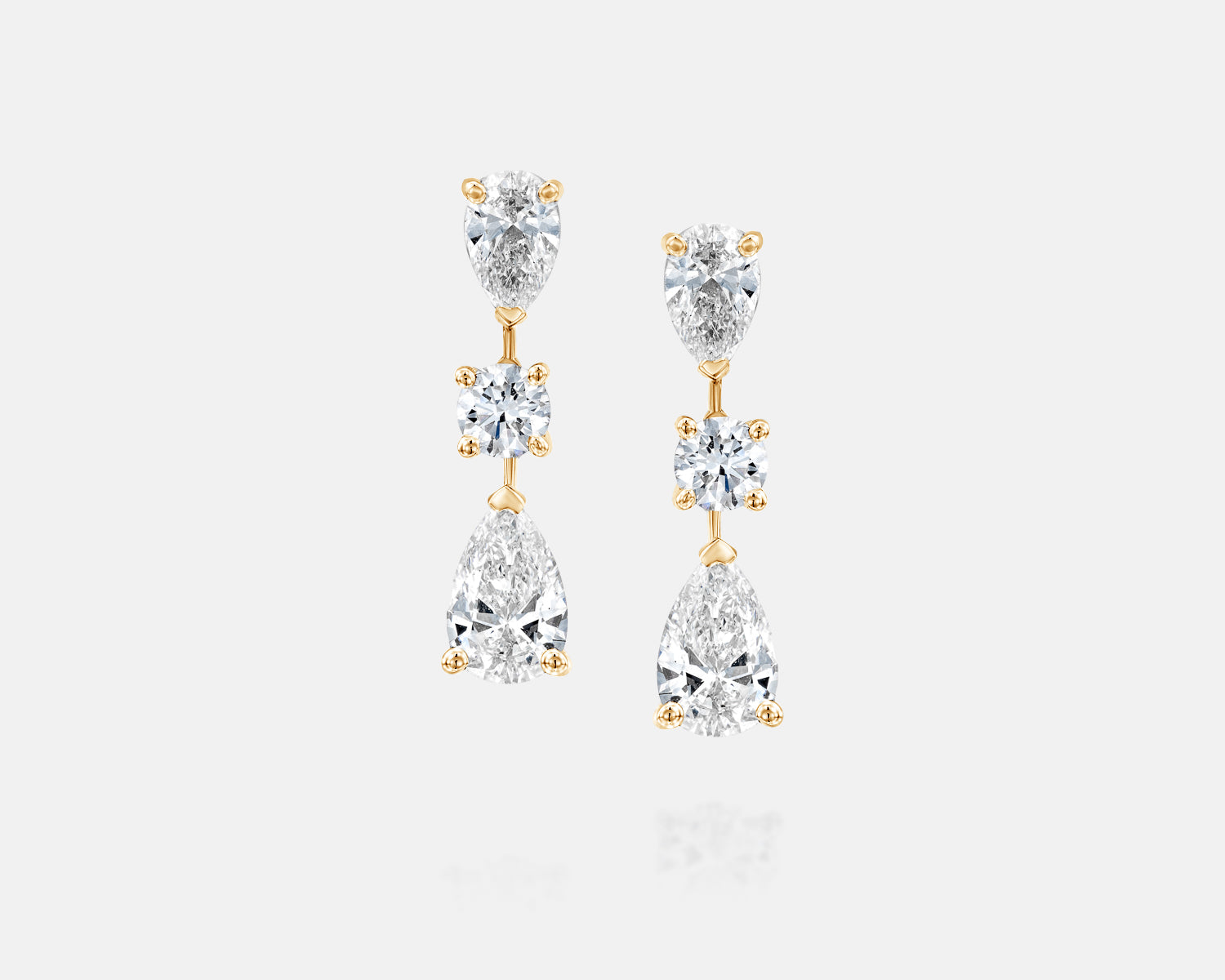 Trio Pear Drop Earring | Lab Diamond