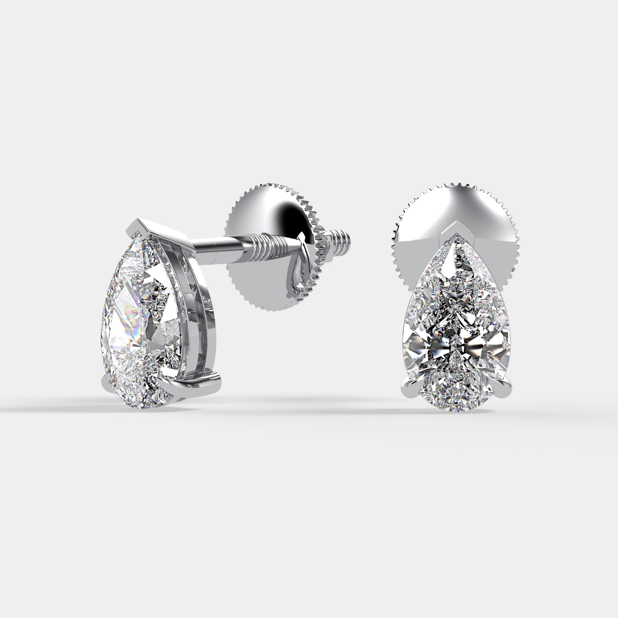 Pear Cut Stud Earrings | Lab Diamond