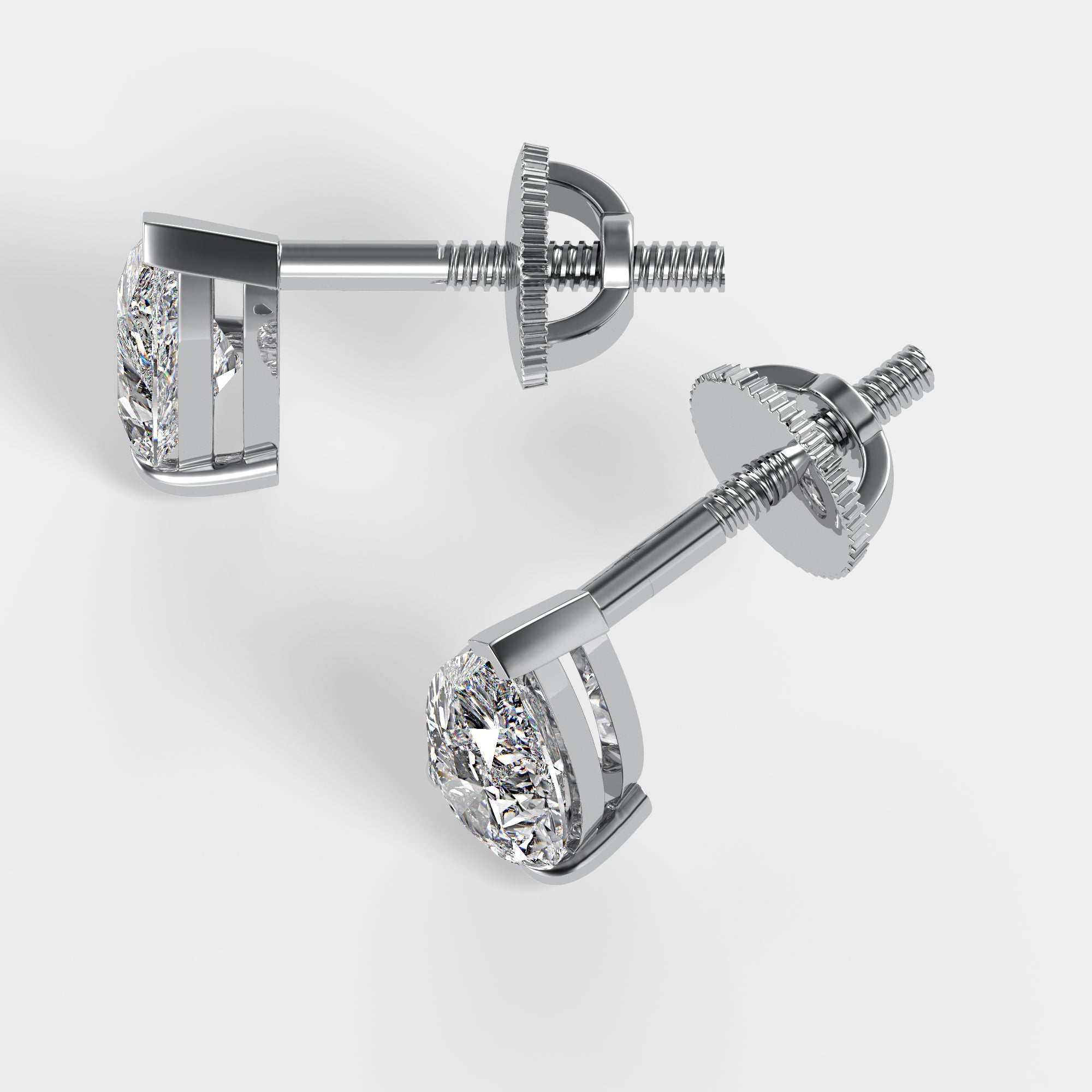 Pear Cut Stud Earrings | Lab Diamond