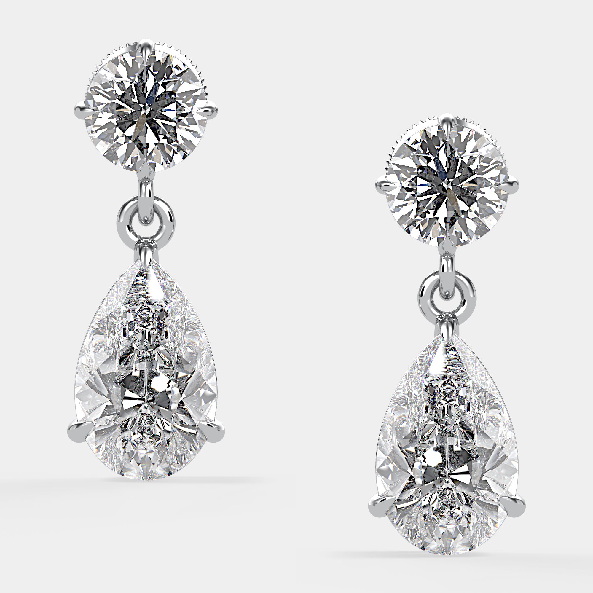 Pear Duo Drop Earring | Lab Diamond