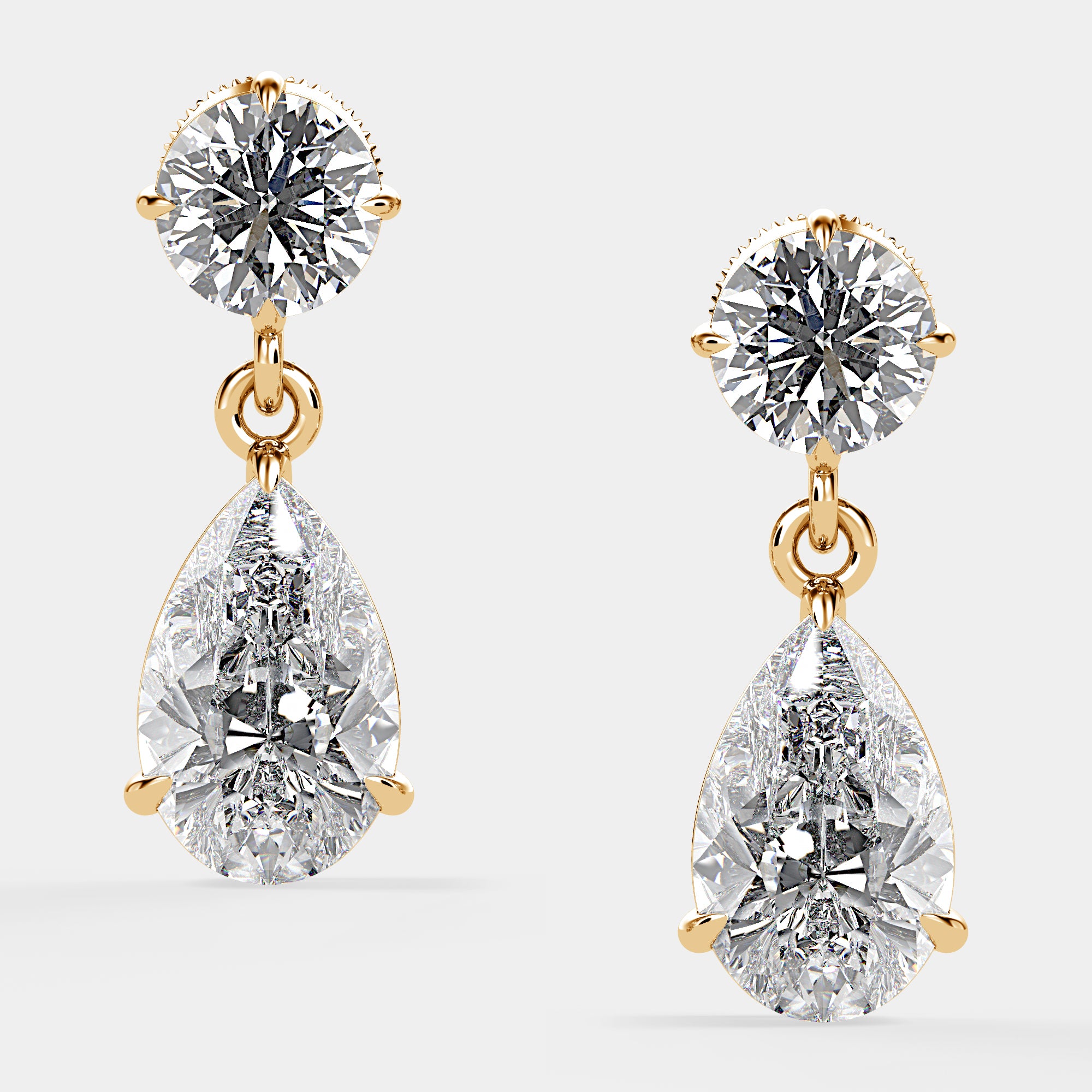 Pear Duo Drop Earring | Lab Diamond