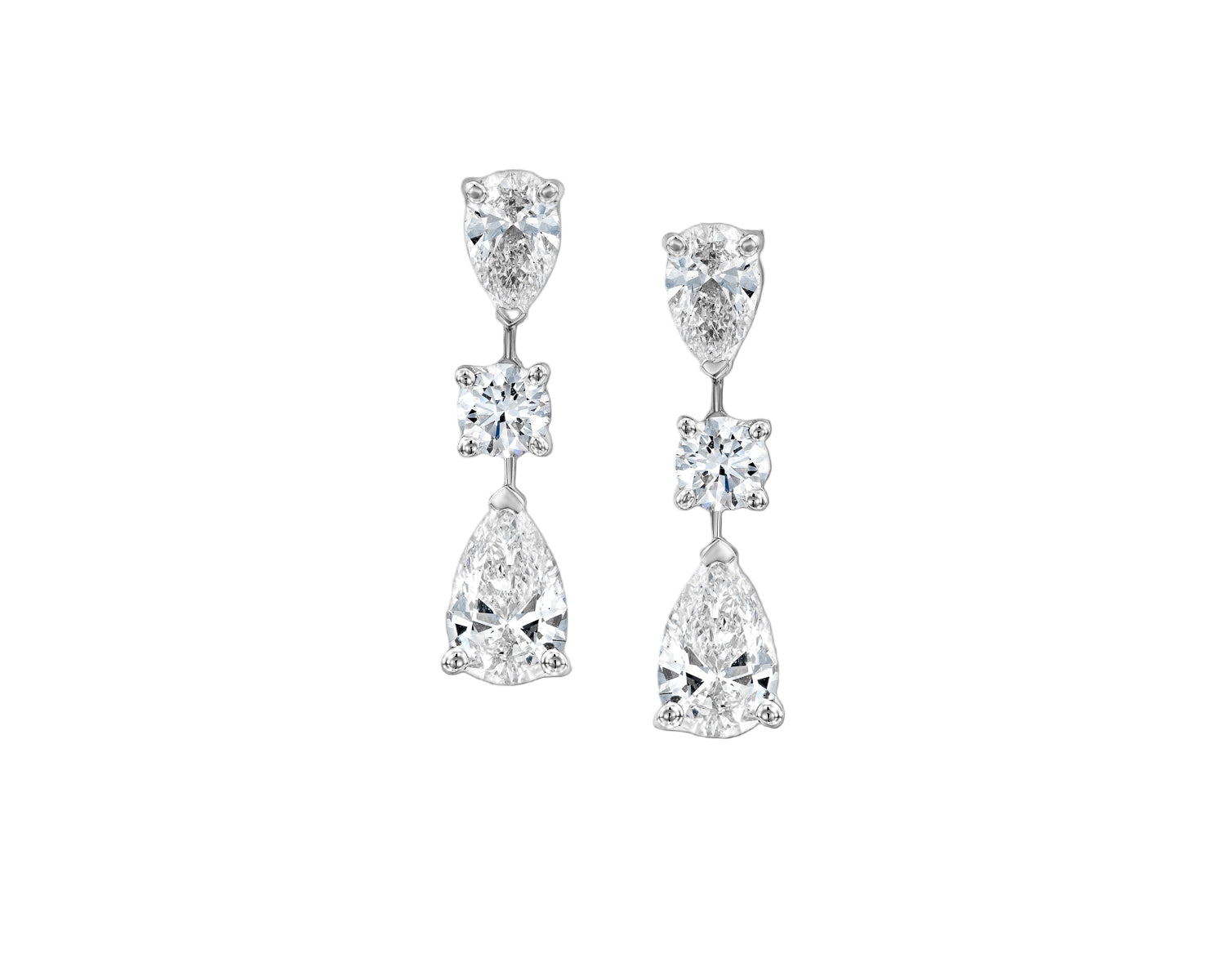 Trio Pear Drop Earring | Lab Diamond