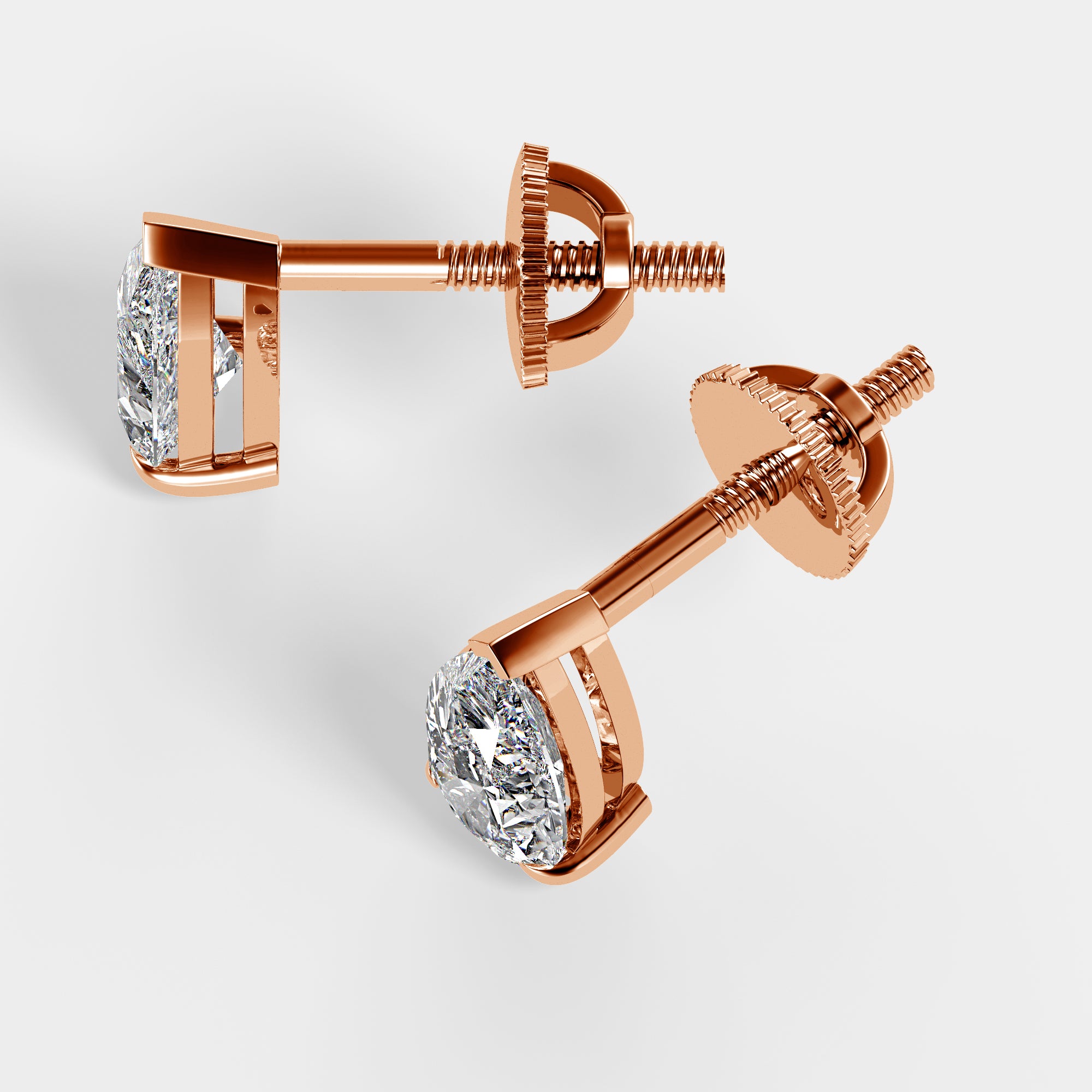 Pear Cut Stud Earrings | Lab Diamond